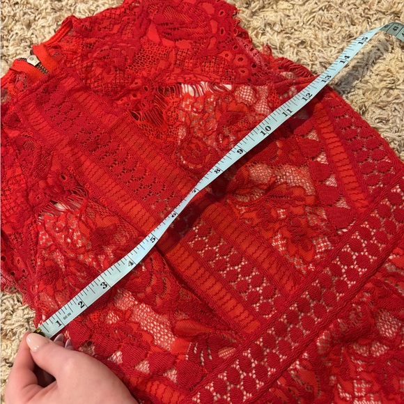 Lace Red Dress - Picture 4 of 5